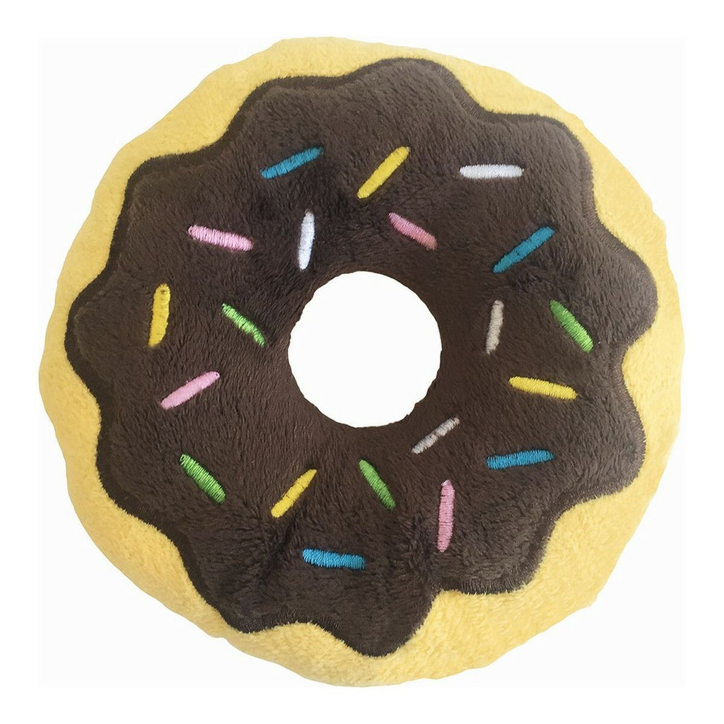 Peluche donut de chocolate para perros