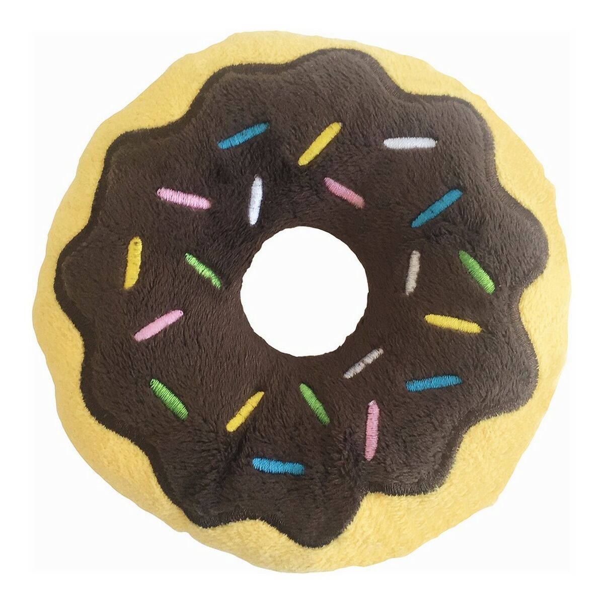 Peluche donut de chocolate para perros