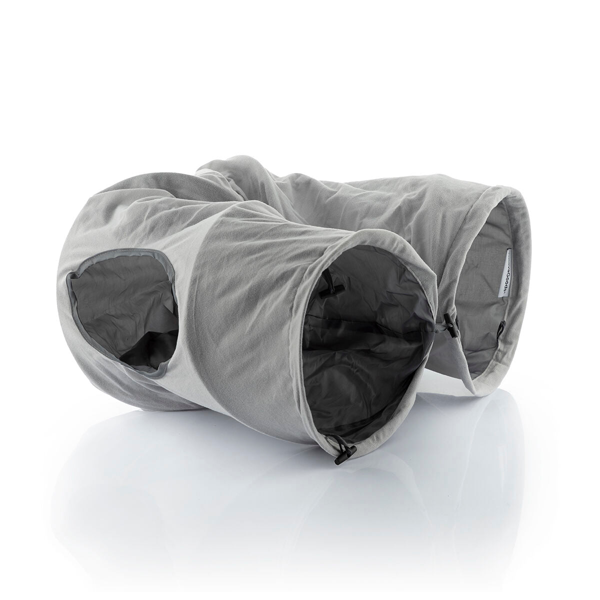 Túnel plegable para gatos con 2 ventanas (114 cm)